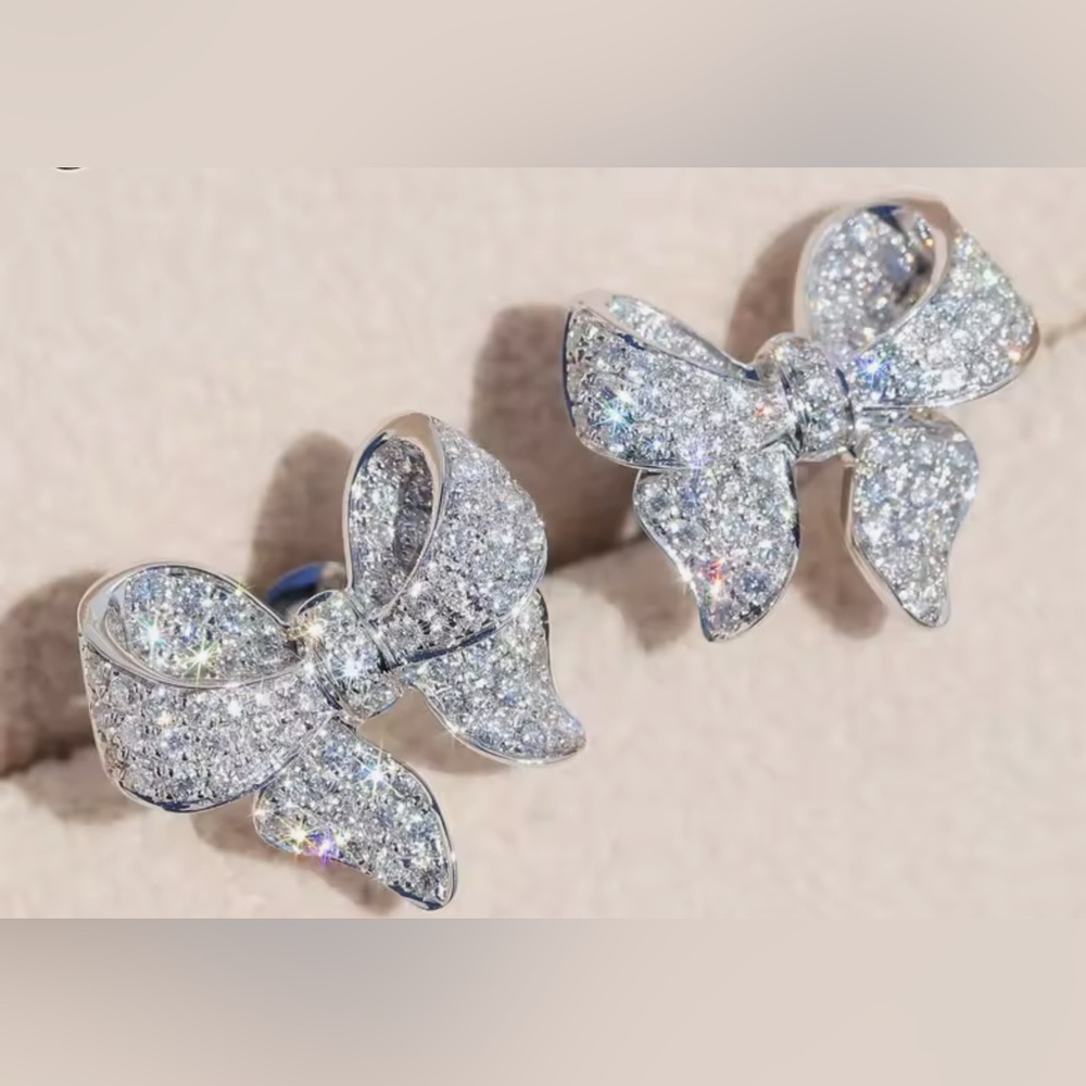 Sterling Silver Bow Earrings